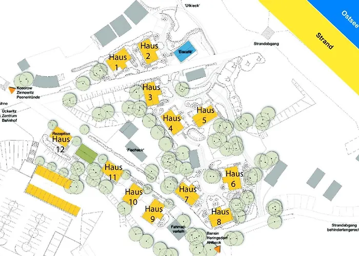 Duenenhaus Unserusedomde Ca40qm Mit Parkplatz Direkt Am 9i2 公寓 于克里茨